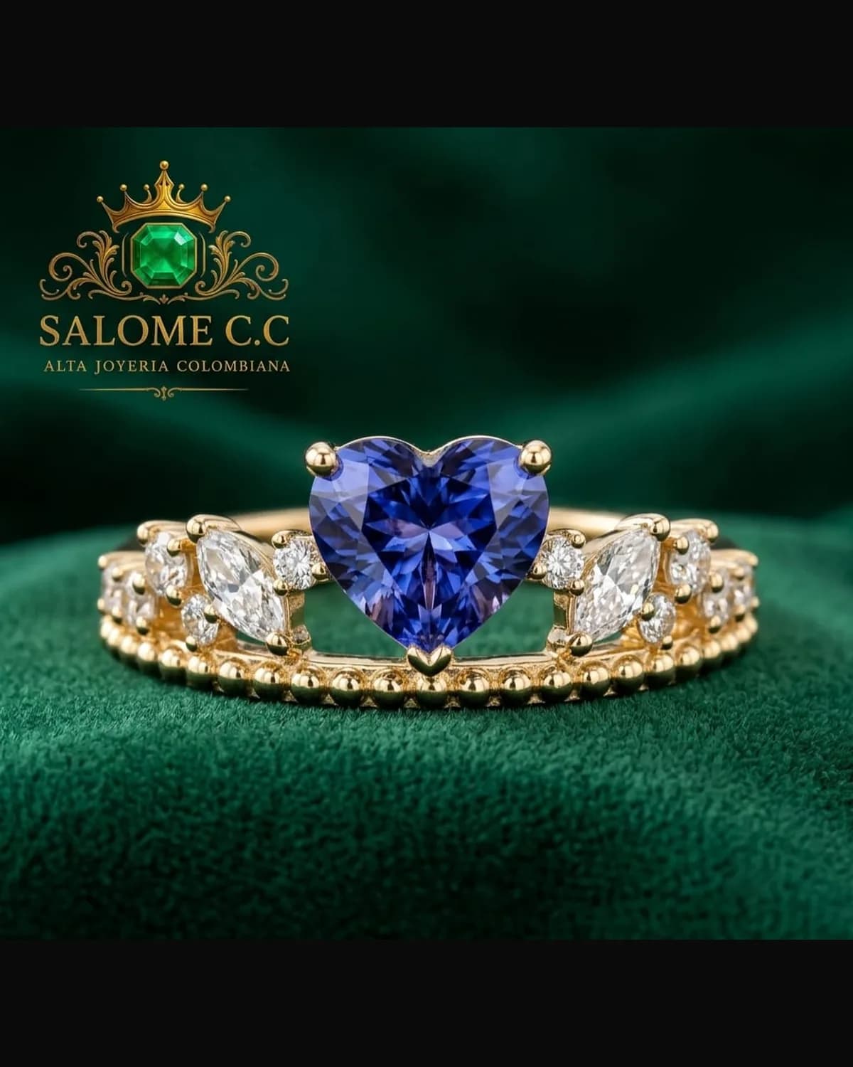Anillo Corazón Añil