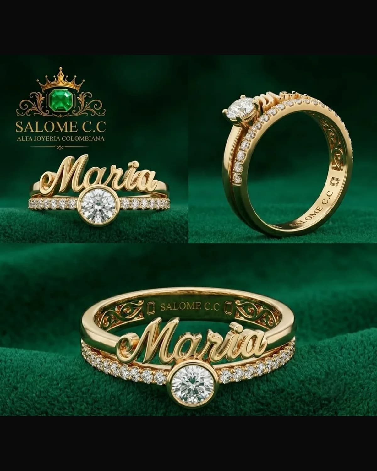 Anillo Nombre María Brillante