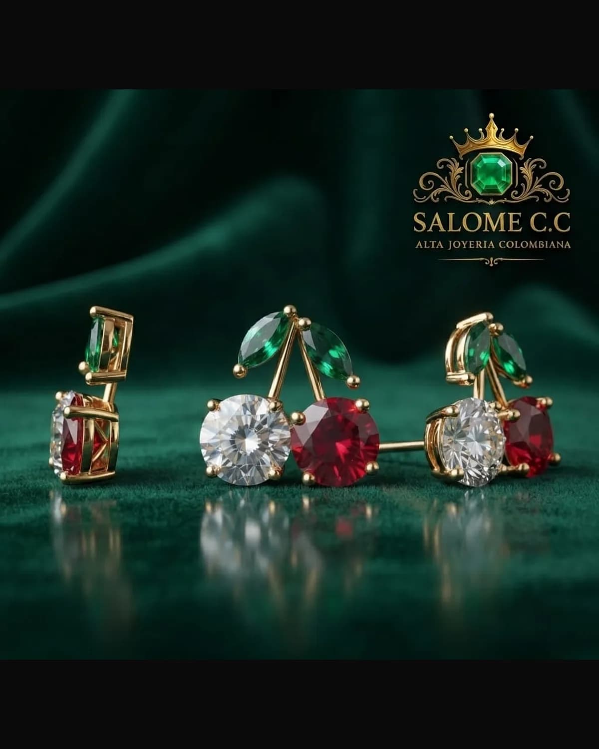 Aretes Cereza Real